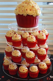 ruby wedding anniversary cupcakes